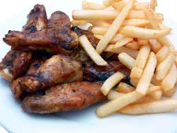 wings and fries