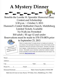 10.2015 Mystery Dinner Flyer