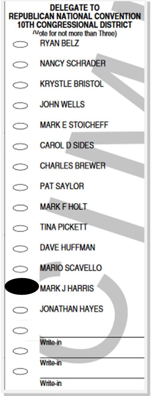Vote Mark J. Harris on 4.26.2016